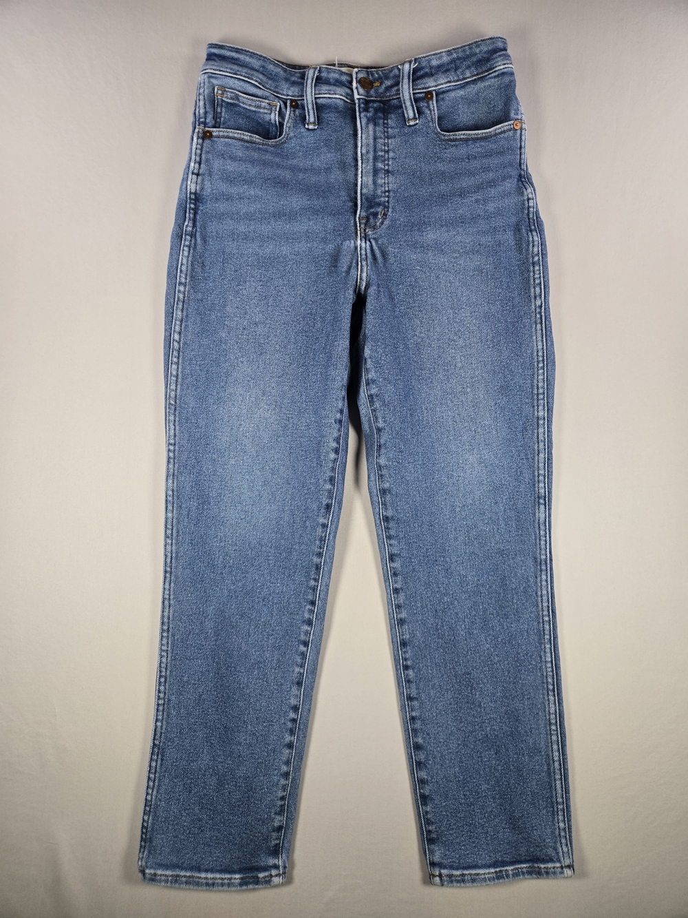 Madewell Curvy Stovepipe Jeans High-Rise Straight Leg Medium Wash Blue Size 29